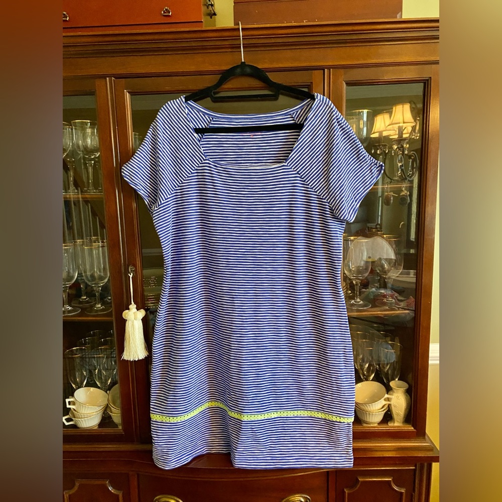 Vineyard Vines Tulip Sleeve Square Neck Cotton Classic Dress XL